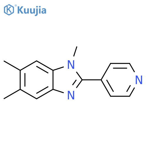 1H-Benzimidazole, 1,5,6-trimethyl-2-(4-pyridinyl)- structure