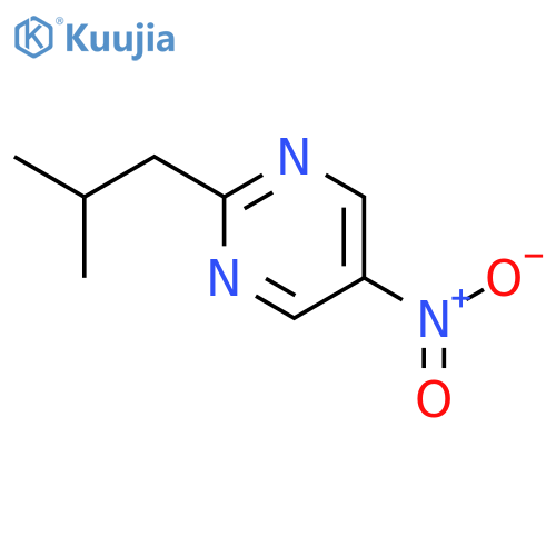 Pyrimidine, 2-(2-methylpropyl)-5-nitro- structure