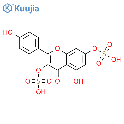 4H-1-Benzopyran-4-one,5-hydroxy-2-(4-hydroxyphenyl)-3,7-bis(sulfooxy)- structure