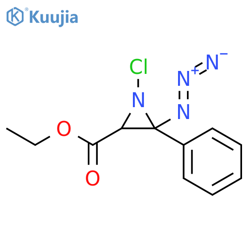2-AZIRIDINECARBOXYLIC ACID, 3-AZIDO-1-CHLORO-3-PHENYL-, ETHYL ESTER structure