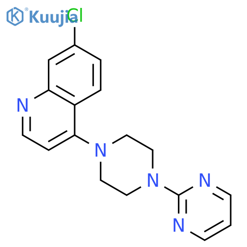 Quinoline, 7-chloro-4-[4-(2-pyrimidinyl)-1-piperazinyl]- structure