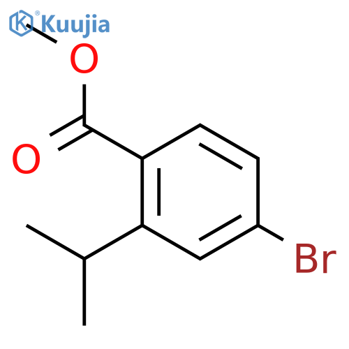 BENZOIC ACID, 4-BROMO-2-(1-METHYLETHYL)-, METHYL ESTER structure