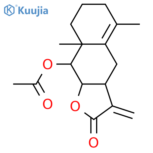 (3aS)-3aβ,4,6,7,8,8a,9,9aβ-Octahydro-9α-acetyloxy-5,8aα-dimethyl-3-methylenenaphtho[2,3-b]furan-2(3H)-one structure
