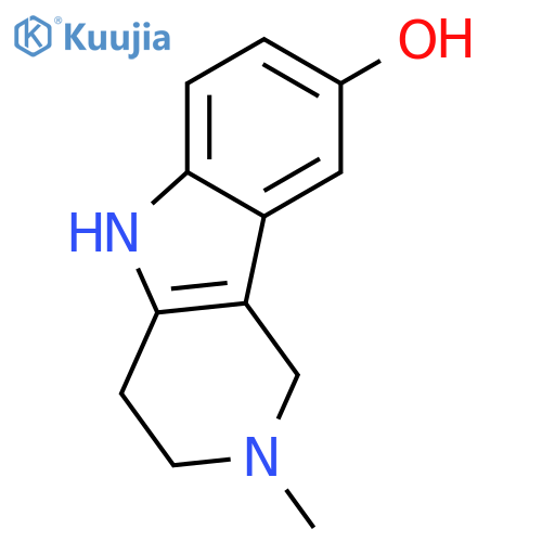 2-Methyl-2,3,4,5-tetrahydro-1H-pyrido4,3-bindol-8-ol structure