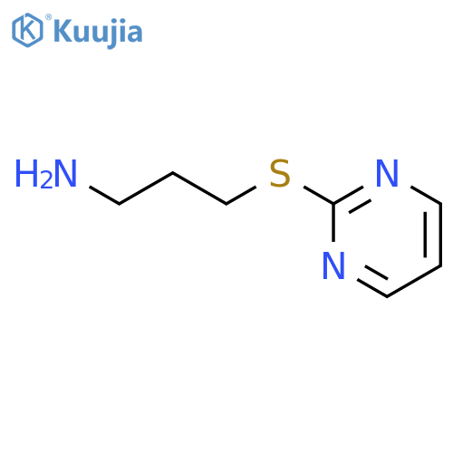 3-(pyrimidin-2-ylsulfanyl)propan-1-amine structure