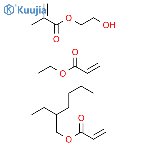 2-Propenoic acid, ethyl ester, polymer with 2-ethylhexyl 2-propenoate and 2-hydroxyethyl 2-methyl-2-propenoate structure