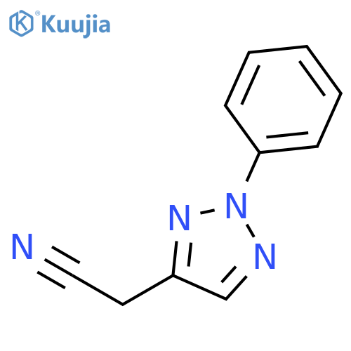 2-(2-phenyl-2H-1,2,3-triazol-4-yl)acetonitrile structure