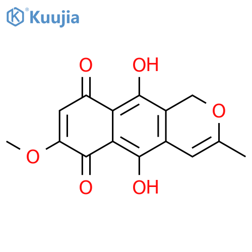 1H-Naphtho[2,3-c]pyran-6,9-dione,5,10-dihydroxy-7-methoxy-3-methyl- structure