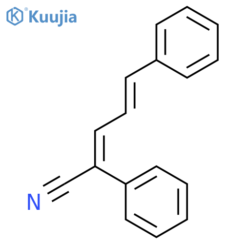 Benzeneacetonitrile, a-(3-phenyl-2-propen-1-ylidene)- structure