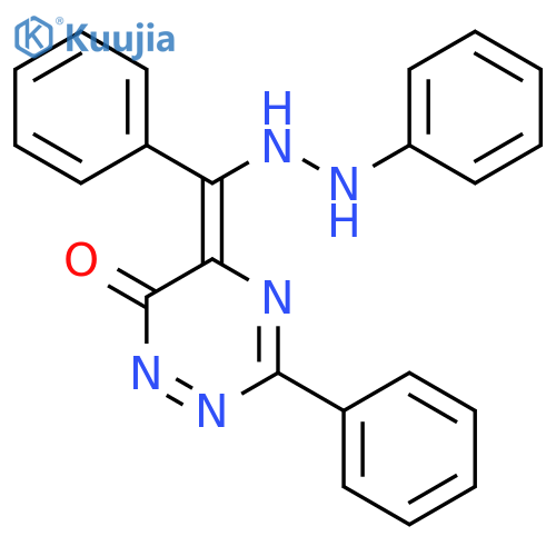 (5e)-3-phenyl-5-[phenyl-(2-phenylhydrazinyl)methylidene]-1,2,4-triazin-6-one structure