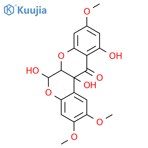 [1]Benzopyrano[3,4-b][1]benzopyran-12(6H)-one,6a,12a-dihydro-6,11,12a-trihydroxy-2,3,9-trimethoxy-, (6R,6aS,12aR)- structure