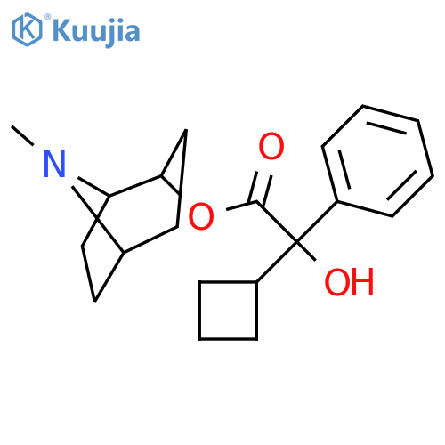 Benzeneacetic acid, a-cyclobutyl-a-hydroxy-,8-methyl-8-azabicyclo[3.2.1]oct-2-yl ester structure