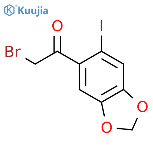 Ethanone,2-bromo-1-(6-iodo-1,3-benzodioxol-5-yl)- structure