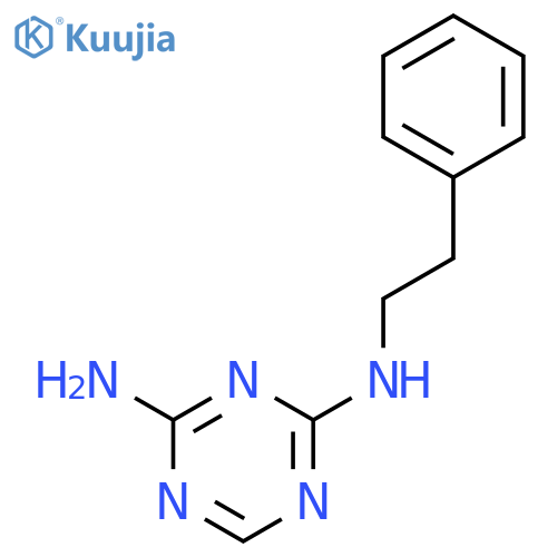 N-(2-Phenylethyl)-1,3,5-triazine-2,4-diamine structure