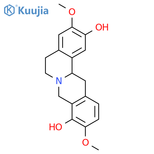 6H-Dibenzo[a,g]quinolizine-2,9-diol,5,8,13,13a-tetrahydro-3,10-dimethoxy- structure