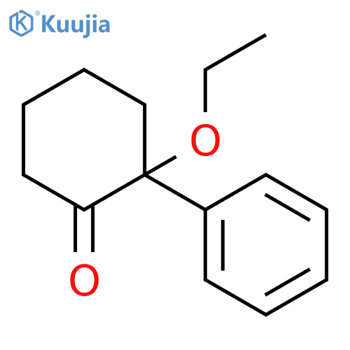 Cyclohexanone, 2-ethoxy-2-phenyl- structure