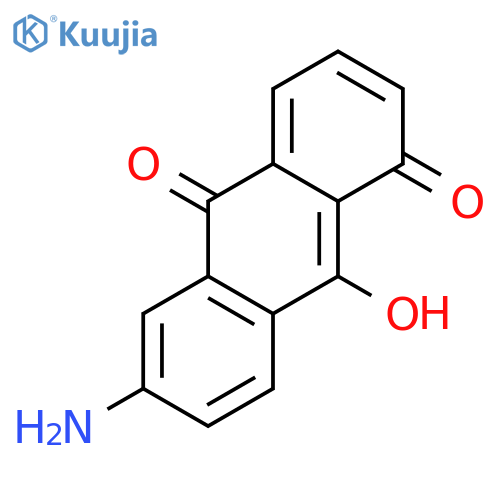 1,10-Anthracenedione, 6-amino-9-hydroxy- structure