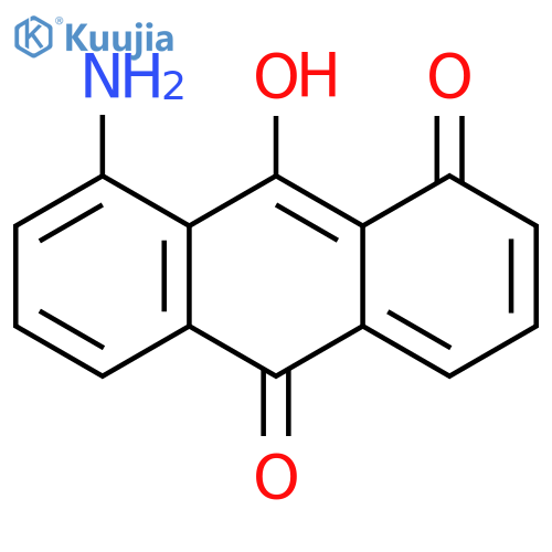 1,10-Anthracenedione, 8-amino-9-hydroxy- structure