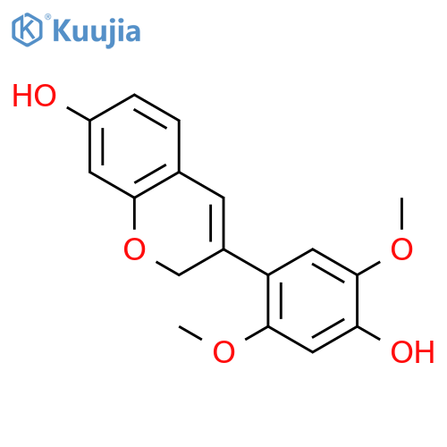 2H-1-Benzopyran-7-ol, 3-(4-hydroxy-2,5-dimethoxyphenyl)- structure