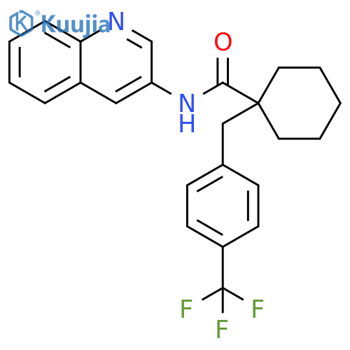 Cyclohexanecarboxamide,N-3-quinolinyl-1-[[4-(trifluoromethyl)phenyl]methyl]- structure