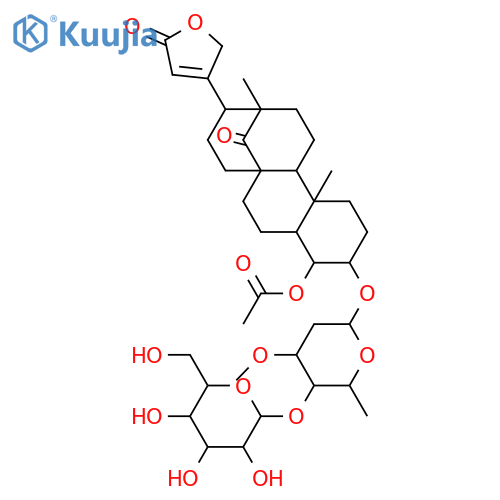15(14→8)-Abeo-3,4-dihydroxy-14-oxocard-20(22)-enolide; (3β,4β,5α)-form, 4-Ac, 3-O-[β-D-glucopyranosyl-(1→4)-α-D-oleandropyranoside] structure