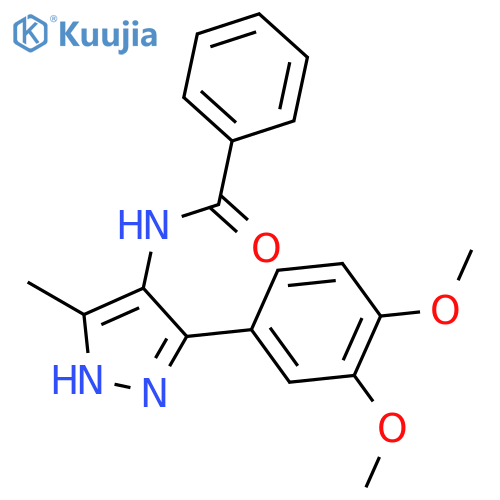 Benzamide, N-[3-(3,4-dimethoxyphenyl)-5-methyl-1H-pyrazol-4-yl]- structure