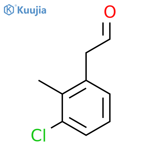 Benzeneacetaldehyde, 3-chloro-2-methyl- structure