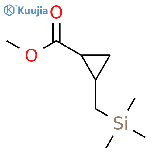 Cyclopropanecarboxylic acid, 2-[(trimethylsilyl)methyl]-, methyl ester structure