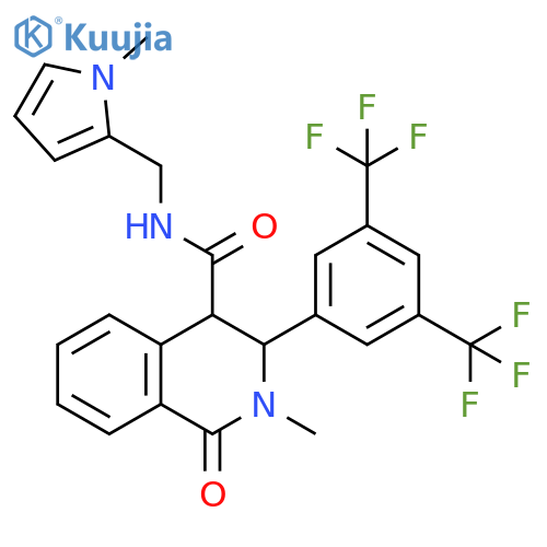 4-Isoquinolinecarboxamide,3-[3,5-bis(trifluoromethyl)phenyl]-1,2,3,4-tetrahydro-2-methyl-N-[(1-methyl-1H-pyrrol-2-yl)methyl]-1-oxo- structure