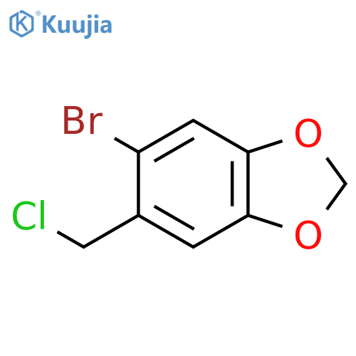 5-Bromo-6-(chloromethyl)-2H-1,3-benzodioxole structure