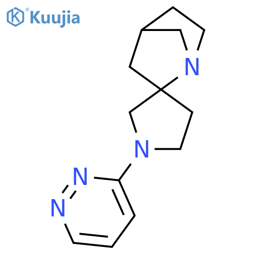 Spiro[1-azabicyclo[2.2.1]heptane-2,3'-pyrrolidine], 1'-(3-pyridazinyl)- structure