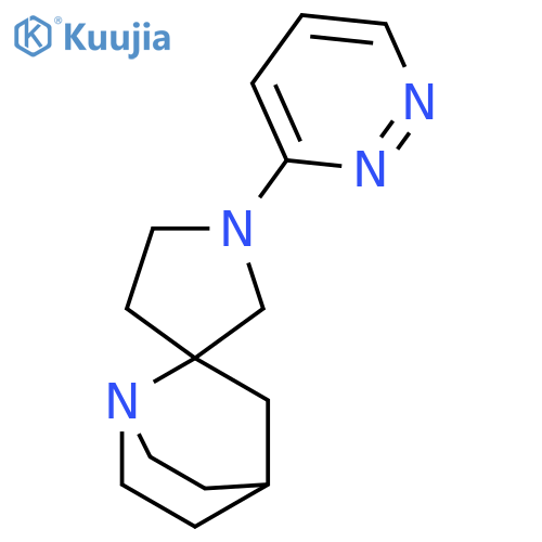 Spiro[1-azabicyclo[2.2.2]octane-2,3'-pyrrolidine], 1'-(3-pyridazinyl)- structure