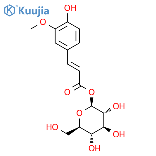 (E)-1-O-Feruloyl-beta-D-glucopyranose structure
