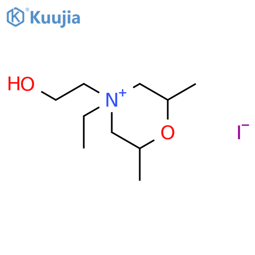 Morpholinium, 4-ethyl-4-(2-hydroxyethyl)-2,6-dimethyl-, iodide structure