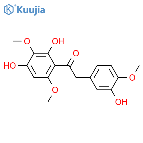 1-(2,4-Dihydroxy-3,6-dimethoxyphenyl)-2-(3-hydroxy-4-methoxyphenyl)
ethanone structure