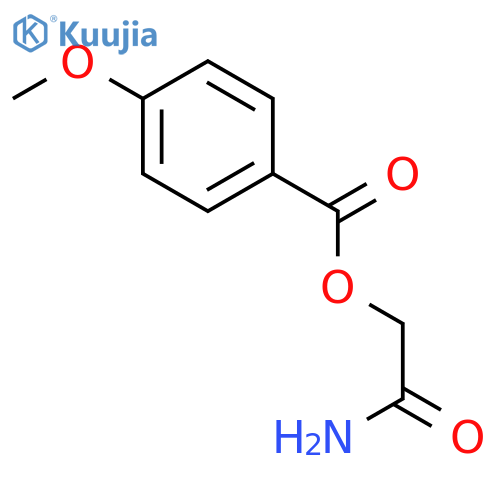 Benzoic acid, 4-methoxy-, 2-amino-2-oxoethyl ester structure