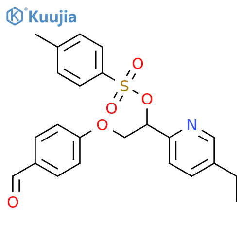 Benzaldehyde,4-[2-(5-ethyl-2-pyridinyl)-2-[[(4-methylphenyl)sulfonyl]oxy]ethoxy]- structure