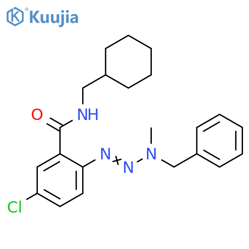Benzamide,5-chloro-N-(cyclohexylmethyl)-2-[3-methyl-3-(phenylmethyl)-1-triazenyl]- structure
