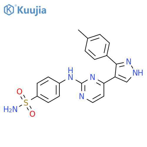 Benzenesulfonamide,4-[[4-[3-(4-methylphenyl)-1H-pyrazol-4-yl]-2-pyrimidinyl]amino]- structure