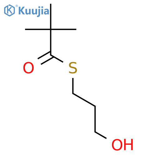 Propanethioic acid, 2,2-dimethyl-, S-(3-hydroxypropyl) ester structure
