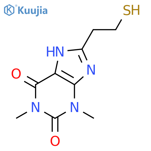 1H-Purine-2,6-dione,3,9-dihydro-8-(2-mercaptoethyl)-1,3-dimethyl- structure