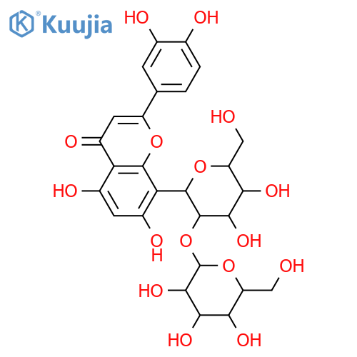 4H-1-Benzopyran-4-one,2-(3,4-dihydroxyphenyl)-8-(2-O-b-D-glucopyranosyl-b-D-glucopyranosyl)-5,7-dihydroxy- structure