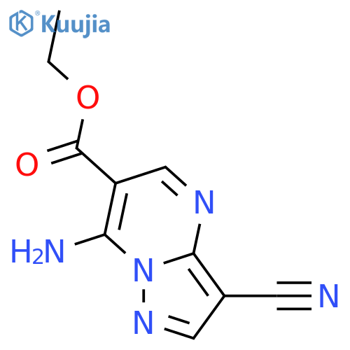 Pyrazolo[1,5-a]pyrimidine-6-carboxylic acid, 7-amino-3-cyano-, ethylester structure