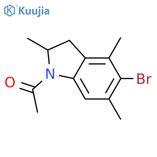 1H-Indole, 1-acetyl-5-bromo-2,3-dihydro-2,4,6-trimethyl- structure