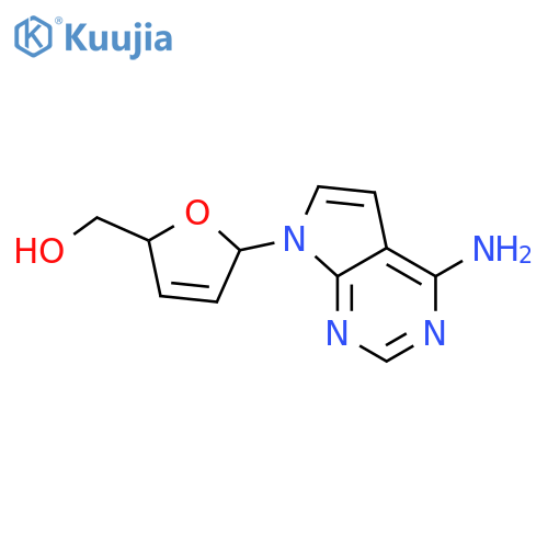 2-Furanmethanol,5-(4-amino-7H-pyrrolo[2,3-d]pyrimidin-7-yl)-2,5-dihydro-, (2S,5R)- structure