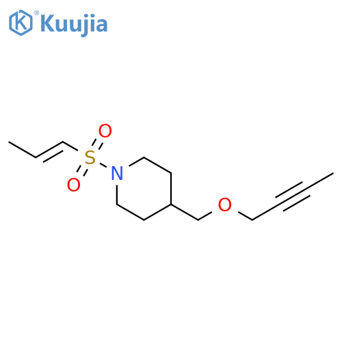Piperidine, 4-[(2-butynyloxy)methyl]-1-(1-propenylsulfonyl)- structure