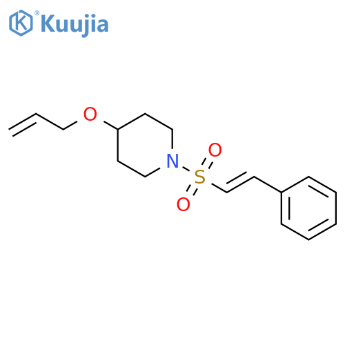 Piperidine, 1-[[(1E)-2-phenylethenyl]sulfonyl]-4-(2-propenyloxy)- structure