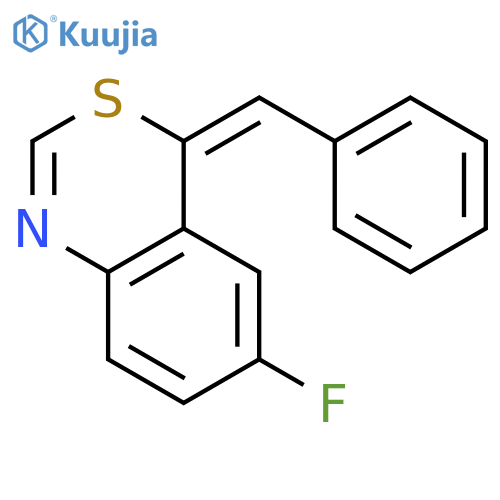4H-3,1-Benzothiazine, 6-fluoro-4-(phenylmethylene)-, (4Z)- structure