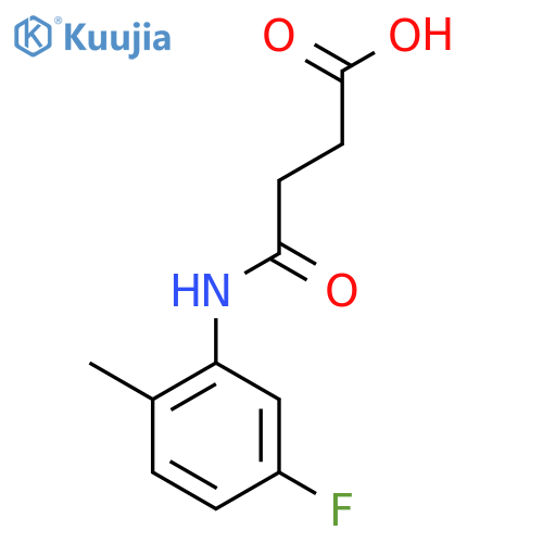 3-[(5-Fluoro-2-methylphenyl)carbamoyl]propanoic acid structure