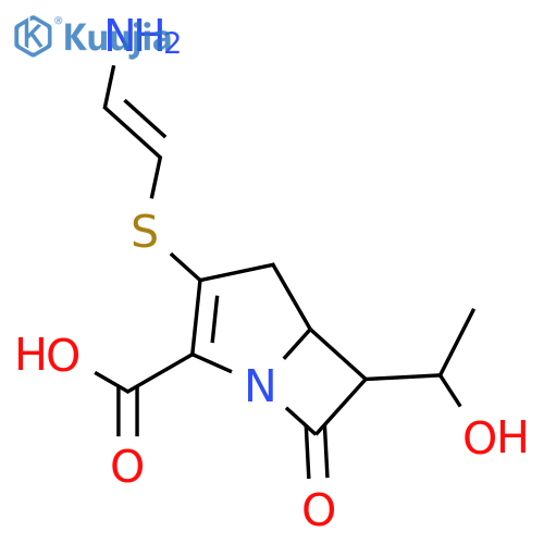 1-Azabicyclo[3.2.0]hept-2-ene-2-carboxylicacid, 3-[(2-aminoethenyl)thio]-6-(1-hydroxyethyl)-7-oxo- structure